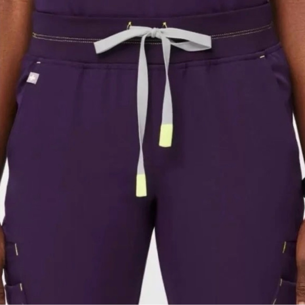 Figs Purple Jam Soeng Double Utility Drawstring pants scrubs